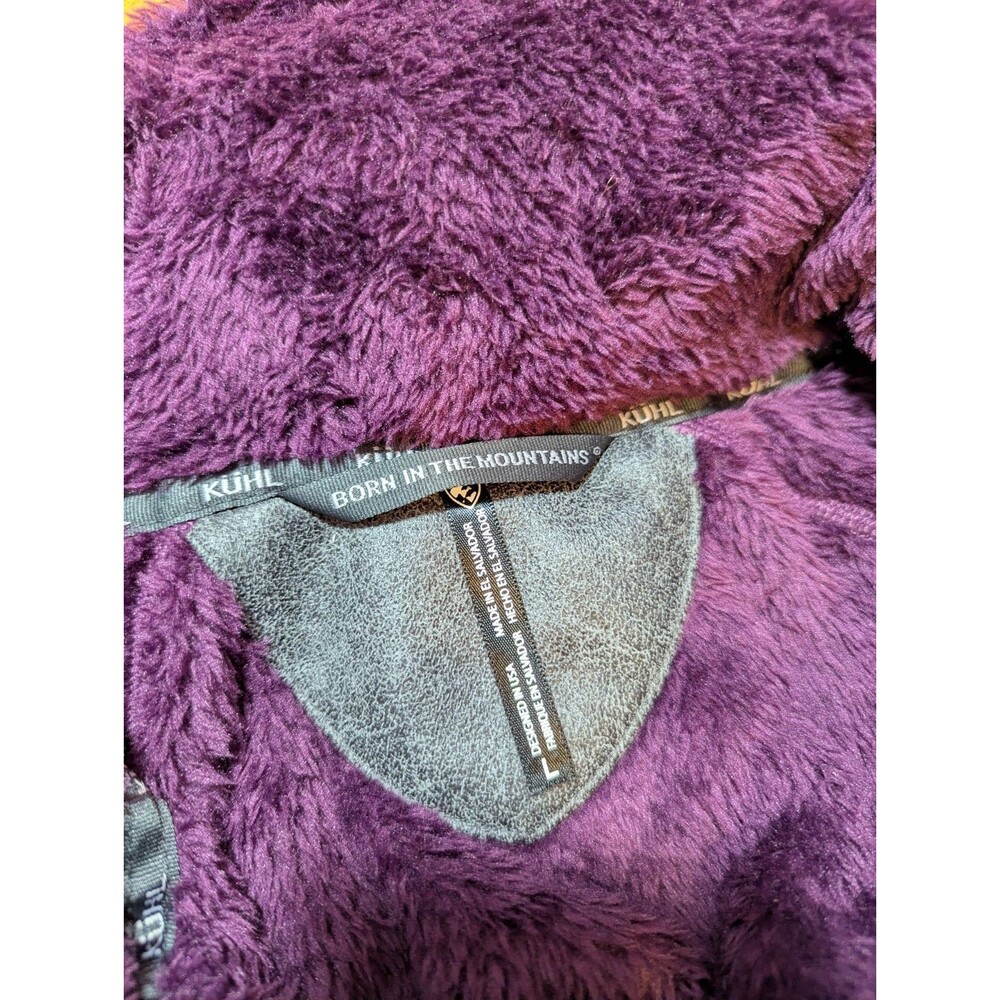 NWT KÜHL Flight Jacket Women's Large Purple Fleece Veste 2041 Hooded Coat Soft - Picture 7 of 10